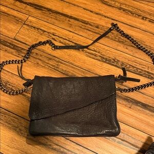 Elegant Black Leather Crossbody Bag